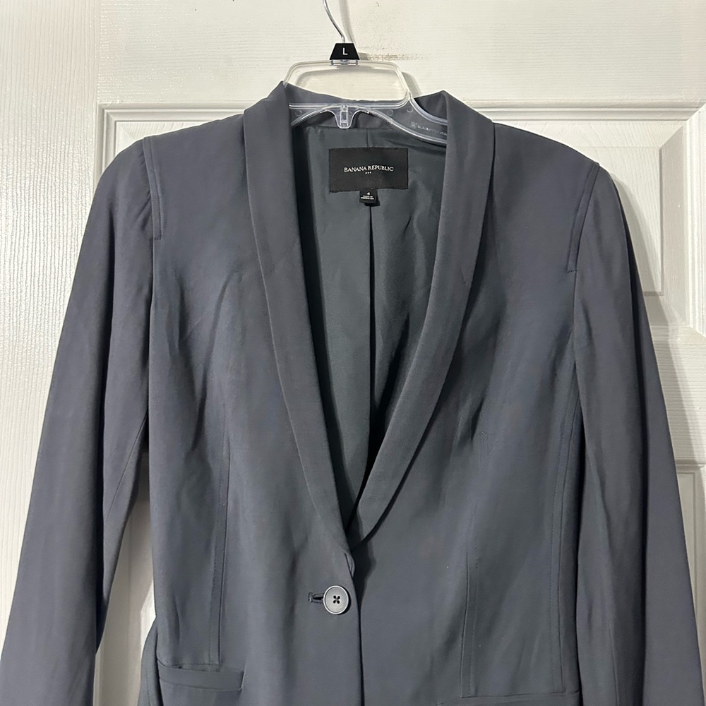 Banana Republic Single Button Belted Front Blazer - Picture 2 of 15